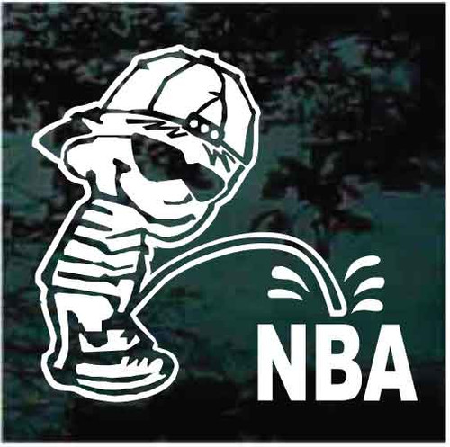 Bad Boy Peeing NBA car window decals stickers