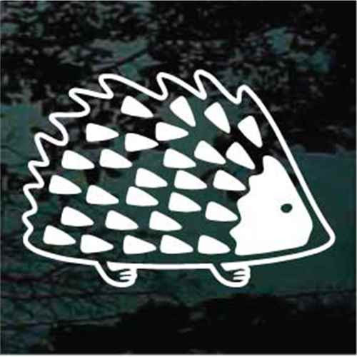 Simple Hedgehog car window decals stickers