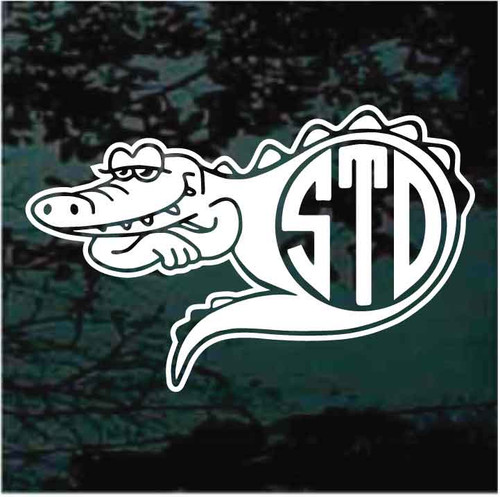 Alligator Monogram car window decals stickers