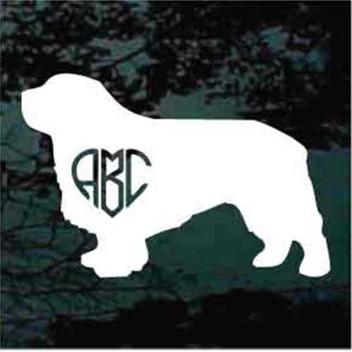 Clumber Spaniel car window decals stickers Clumber Spaniel car window decals stickers