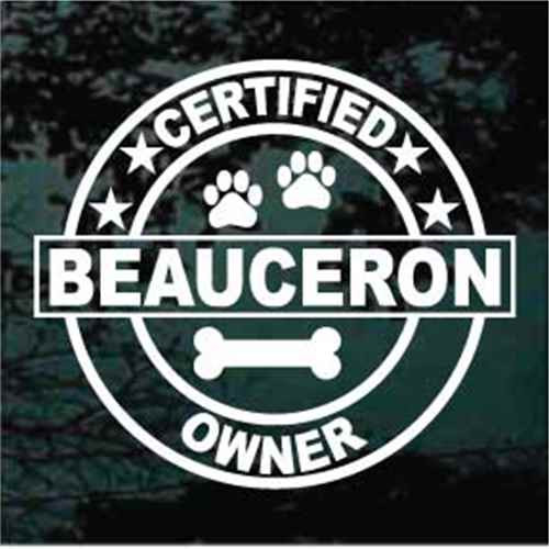 Certified Beauceron Owner car window decals stickers Certified Beauceron Owner car window decals stickers