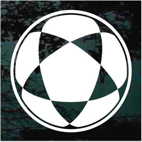 Fancy Soccer Ball car window decals stickers