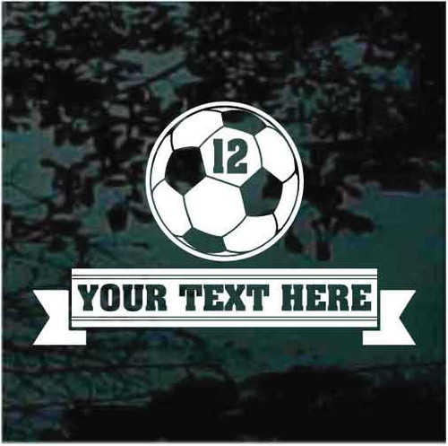 Soccer Ball Cartoon With Hands car window decals stickers