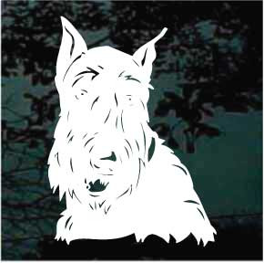 Lovely Scottish Terrier Head car window decals stickers