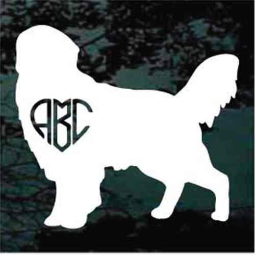 Golden Retriever Monogram car window decals stickers