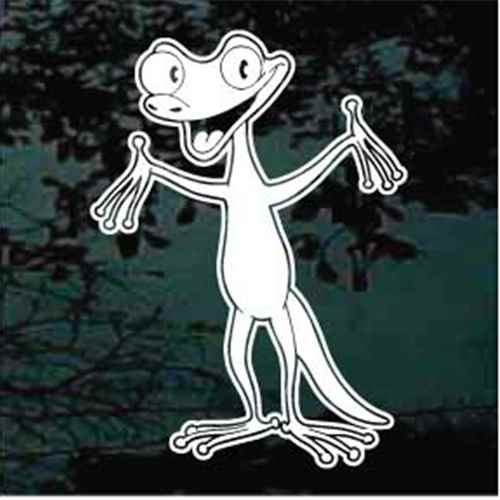 Gecko Lizard Cartoon Window Decals