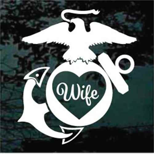 Marine Wife Logo Decals Stickers