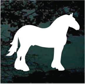 Clydesdale Horse Silhouette car window decals stickers