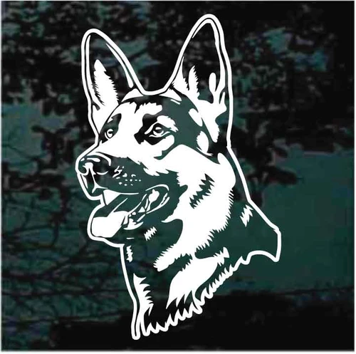 Handsome German Shepherd Head decals stickers