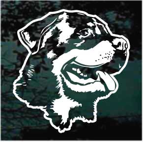 Handsome Rottweiler Head car window decals stickers
