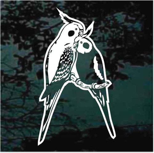 Pair of Cockatiels decals stickers