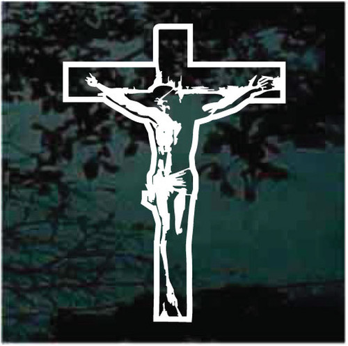 Jesus Crucifixion Cross car window decals stickers