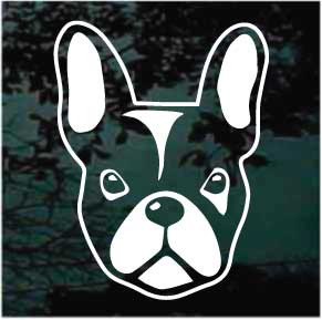 French Bulldog Face car window decals stickers