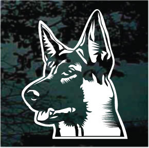 German Shepherd Head Profile car window decals stickers