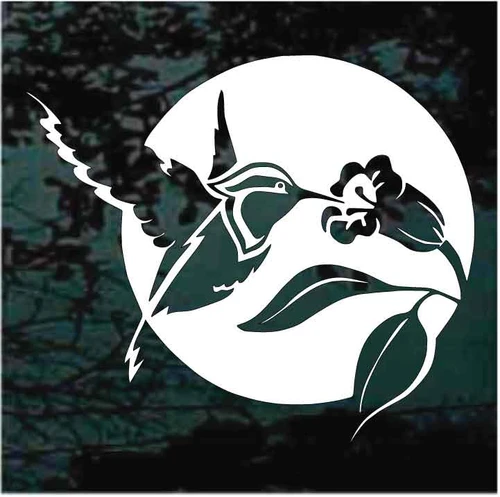 Round Hummingbird Decoration decals stickers