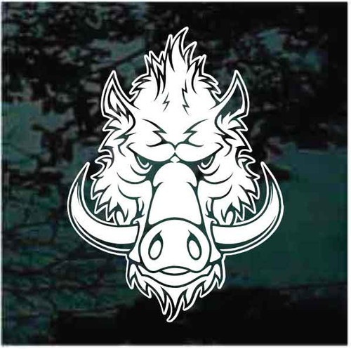 Fierce Wild Hog Head car window decals stickers Fierce Wild Hog Head car window decals stickers