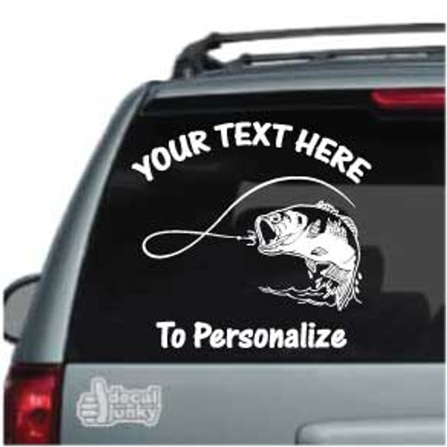 Hook & Line Bass Fishing Decals & Car Window Stickers