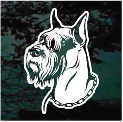 Schnauzer Dog car window decals stickers