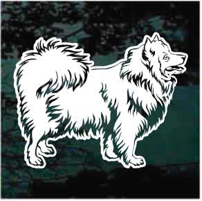 Pretty Japanese Spitz car window decals stickers