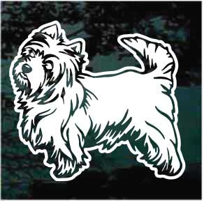 Cute Westie car window decals stickers