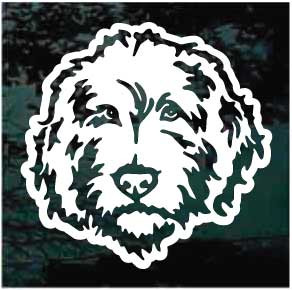 Labradoodle Head car window decals stickers