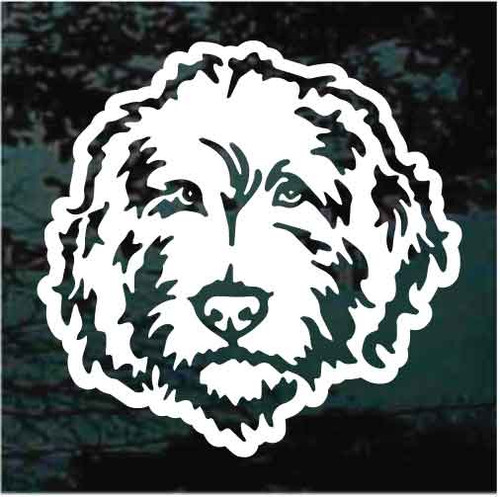 Labradoodle Head decals stickers
