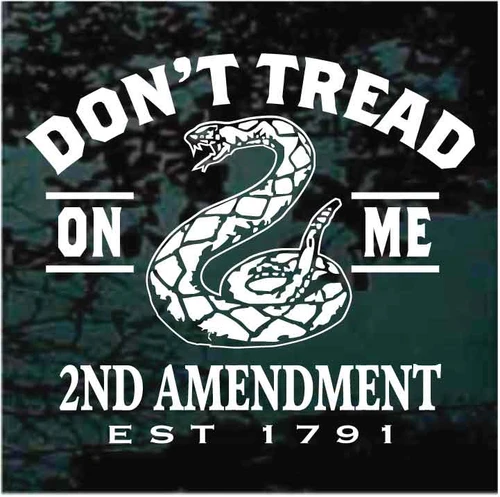 Don't Tread On Me 2nd Amendment decals stickers