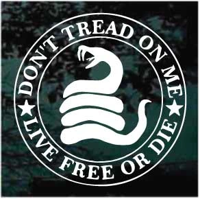 Don't Tread On Me Live Free Or Die decals stickers