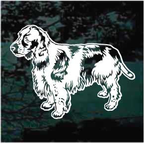 Pretty Springer Spaniel car window decals stickers