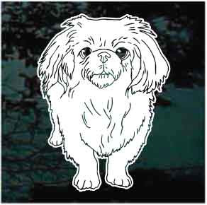 Pretty Pekingese car window decals stickers