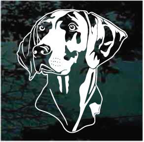 Handsome Weimaraner Head car window decals stickers