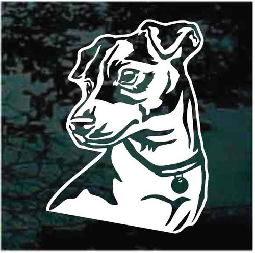 Handsome Jack Russell Terrier car window decals stickers