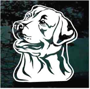 Happy Labrador Retriever Head car window decals stickers