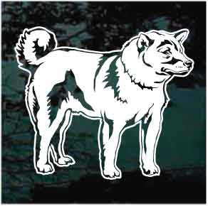 Energetic Shiba Inu car window decals stickers