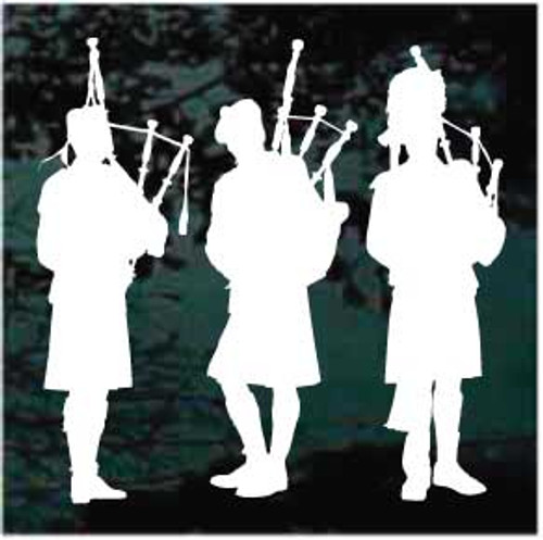 Scottish Bagpipes Band Window Decals