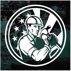 American Carpenter car window decals stickers