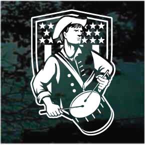 American Patriot Shield car window decals stickers