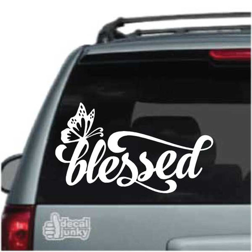 Blessed Butterfly Christian Car Decals & Window Stickers | Decal Junky