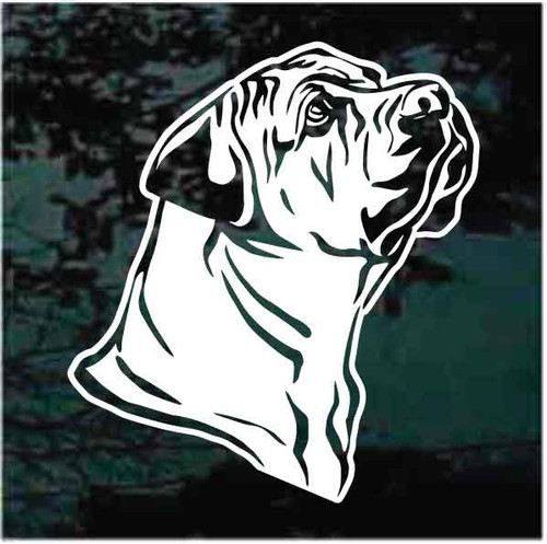 Boerboel Mastiff Head car window decals stickers