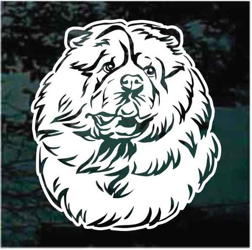 Beautiful Chow Head car window decals stickers