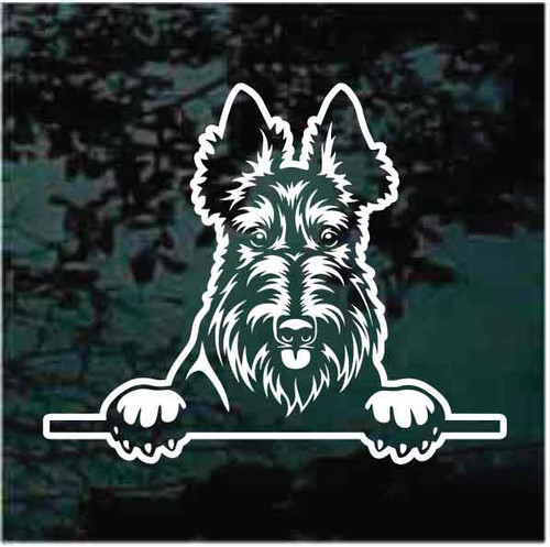 Scottie Peeking car window decals stickers