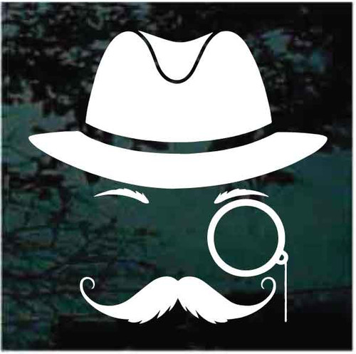 Mustache Detective Decals