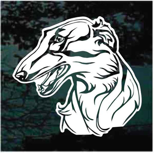 Russian Wolfhound car window decals stickers