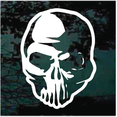 Shaded Human Skull car window decals stickers