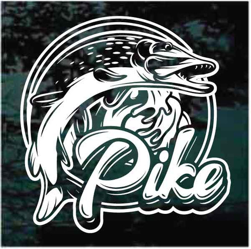 Round Pike Fishing Logo Decals