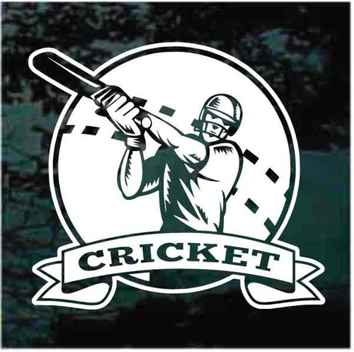 Cricket Batsman Logo car window decals stickers