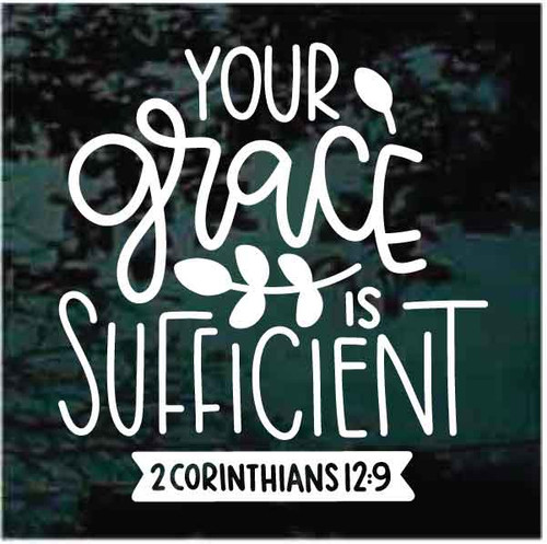 Corinthians 12:9 car window decals stickers