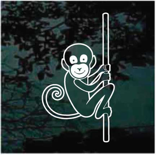 Monkey Climbing Pole Decals