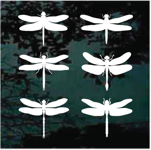 Set Of Six Dragonfly Decals