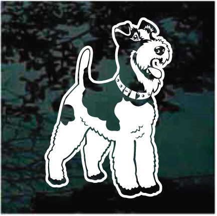 Cute Fox Terrier car window decals stickers